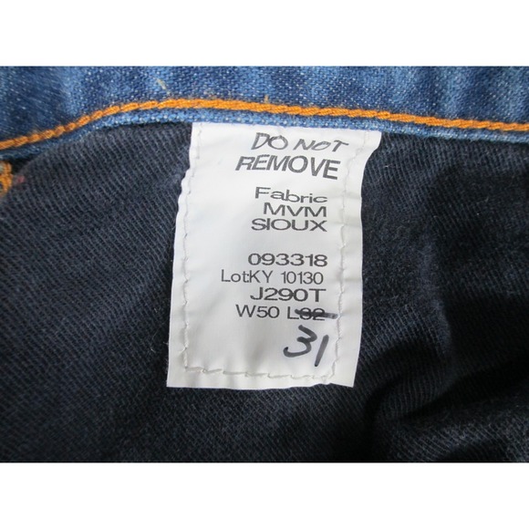 Tyndale FR Pants Mens 50 Blue Denim Jeans Cotton Pockets HEMMED Sioux 48X30* - Picture 14 of 15